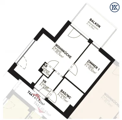 2-Zimmer-Wohnung kaufen in Wien – 41,92 m², € 345.500 – Bild 20 von 21