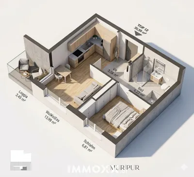 2-Zimmer-Wohnung kaufen in Graz – 30,59 m², € 160.993 – Bild 1 von 4