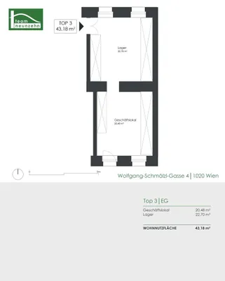 2-Zimmer-Gewerbeimmobilie kaufen in Wien – 43,18 m², € 158.000 – Bild 14 von 14