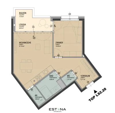 2-Zimmer-Wohnung kaufen in Wien – 53,84 m², € 335.700 – Bild 15 von 15