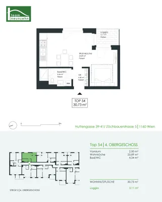 1-Zimmer-Wohnung mieten in Wien – 30,73 m², € 789 – Bild 14 von 14