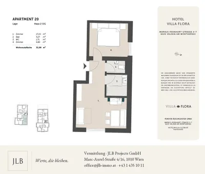 2-Zimmer-Wohnung kaufen in Villach Land – 31,98 m², € 167.400 – Bild 3 von 23