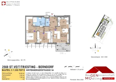 3-Zimmer-Wohnung mieten in Baden – 76,6 m², € 929 – Bild 5 von 5
