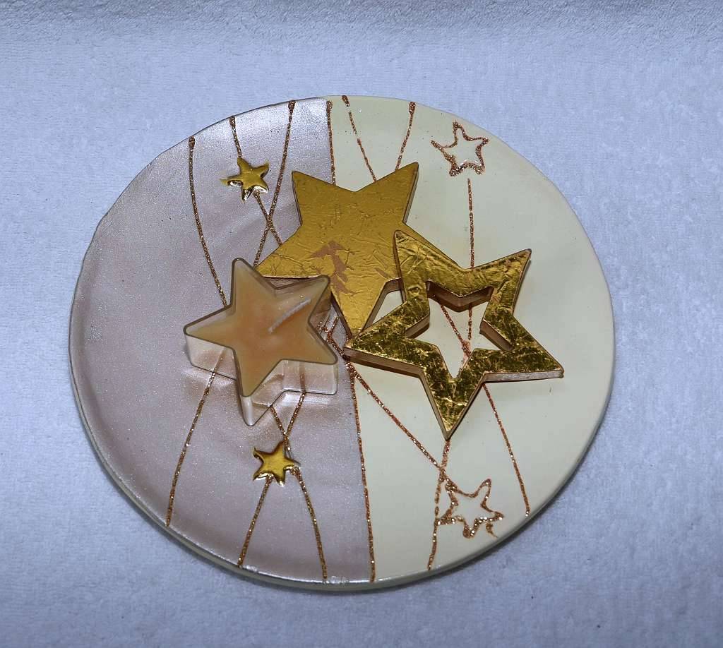 Weihnachtsteller - Weihnachtsdekoration - Weihnachtsschmuck - Weihnachten - Teelichthalter - Allerlei36