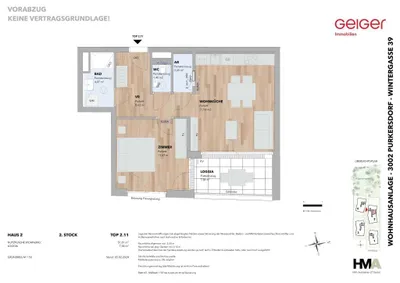 2-Zimmer-Wohnung kaufen in Sankt Pölten Land – 51,81 m², € 359.900 – Bild 2 von 15
