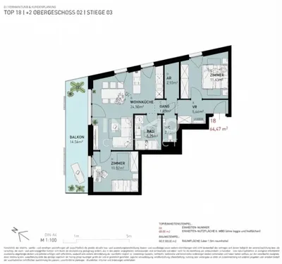 3-Zimmer-Wohnung kaufen in Mödling – 64,47 m², € 352.500 – Bild 8 von 8