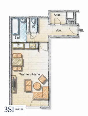 1-Zimmer-Wohnung kaufen in Wien – 42 m², € 169.000 – Bild 7 von 7
