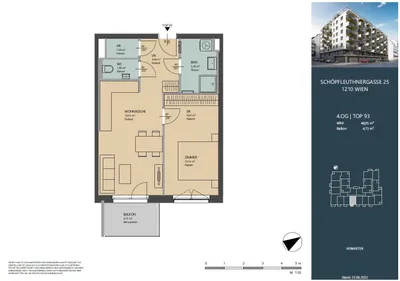 2-Zimmer-Wohnung mieten in Wien – 48,02 m², € 949 – Bild 6 von 6