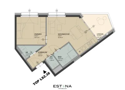 2-Zimmer-Wohnung kaufen in Wien – 40,2 m², € 294.570 – Bild 15 von 16