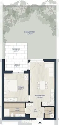 2-Zimmer-Wohnung kaufen in Tulln – 55,69 m², € 348.000 – Bild 2 von 8