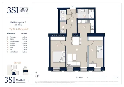 3-Zimmer-Wohnung kaufen in Wien – 59,93 m², € 379.000 – Bild 17 von 17