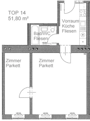 2-Zimmer-Wohnung kaufen in Wien – 51,8 m², € 359.000 – Bild 14 von 15