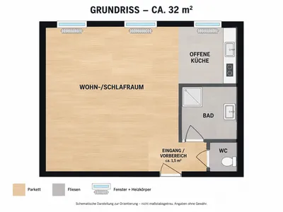 1-Zimmer-Wohnung kaufen in Melk – 32 m², € 79.990 – Bild 6 von 6