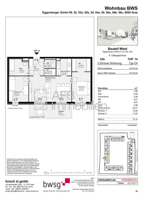 3-Zimmer-Wohnung mieten in Graz – 74,19 m², € 935 – Bild 15 von 15
