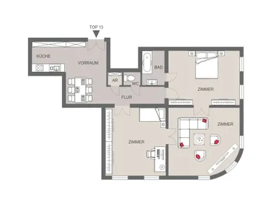 3-Zimmer-Wohnung mieten in Wien – 120,3 m², € 2.599 – Bild 9 von 9