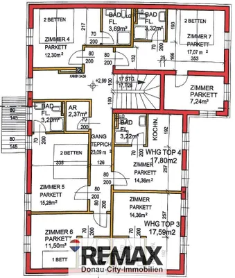 12-Zimmer-Gewerbeimmobilie kaufen in Tulln – 864 m², € 980.000 – Bild 35 von 36