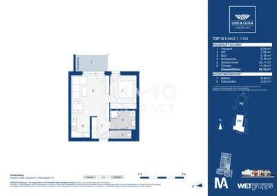 2-Zimmer-Wohnung kaufen in Krems Land – 50,64 m², € 234.000 – Bild 10 von 10