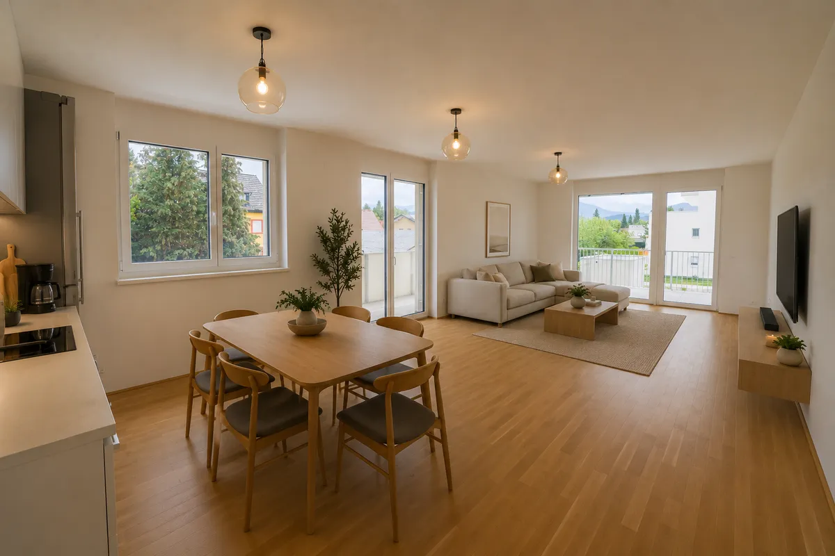Moderne 3-Zimmer-Wohnung mit großem Balkon in Top-Lage Klagenfurt - Ansicht 2