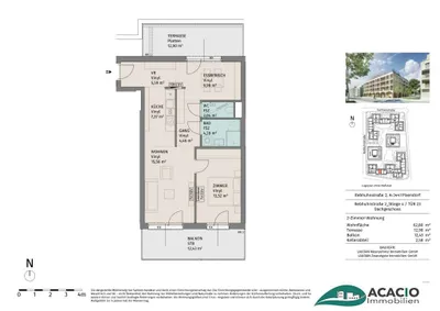 2-Zimmer-Wohnung mieten in Tulln – 62,8 m², € 995 – Bild 14 von 14