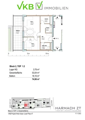 Gewerbeimmobilie mieten in Wels – 53 m², € 743 – Bild 9 von 9