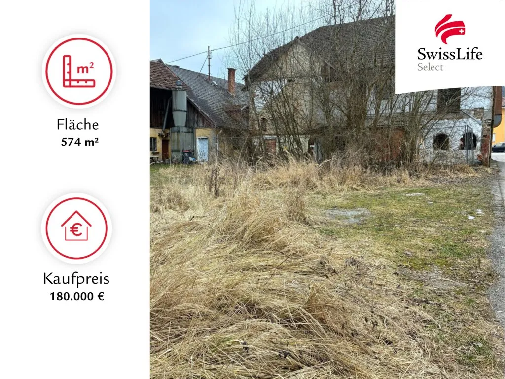 Zentrale Bau-Chance in Kematen am Innbach - 574 m² Grundstück im Kerngebiet mit großem Potenzial - Ansicht 2