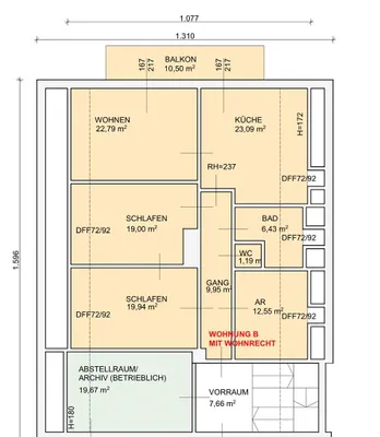 3-Zimmer-Wohnung mieten in Grieskirchen – 115 m², € 900 – Bild 9 von 9