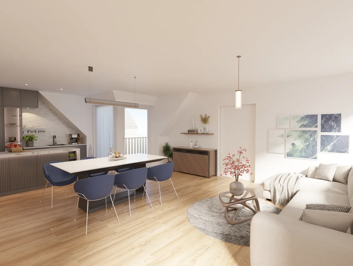 Lichtdurchfluteter Neubau PROVISIONSFREI 3-4 Zimmer Dachgeschoßwohnung mit Balkon in zentraler Lage in Baden-Stadt! - Ansicht 3