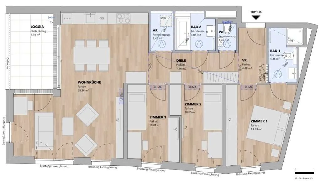 Großzügige 4-Zimmer-Wohnung in Purkersdorf - Top 1.05 - Ansicht 3