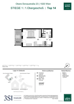 1-Zimmer-Wohnung kaufen in Wien – 37,29 m², € 329.000 – Bild 16 von 16
