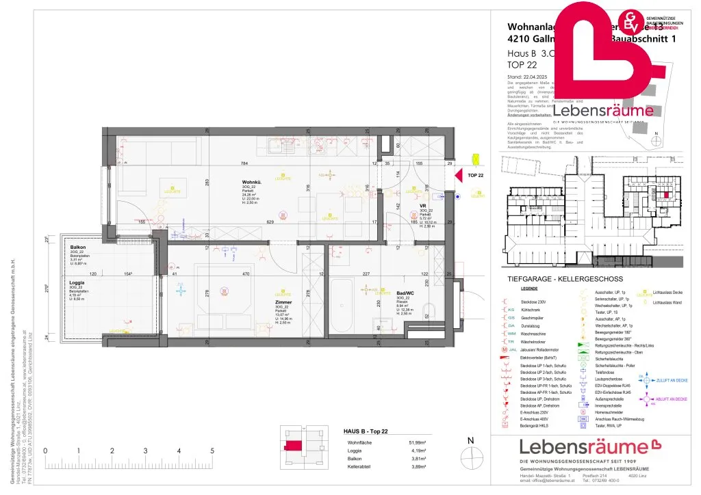 GALLNEUKIRCHEN - Neubauprojekt "Wohnidylle - 43 geförderte Mietwohnungen von ca. 55 - 90 m² - Ansicht 3