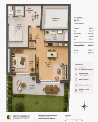 2-Zimmer-Wohnung kaufen in Wien – 44,56 m², € 349.000 – Bild 15 von 15