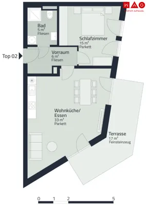 2-Zimmer-Wohnung mieten in Graz – 58,93 m², € 1.084 – Bild 8 von 8