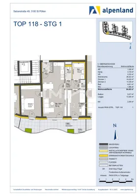 3-Zimmer-Wohnung mieten in Sankt Pölten – 64,49 m², € 791 – Bild 16 von 16