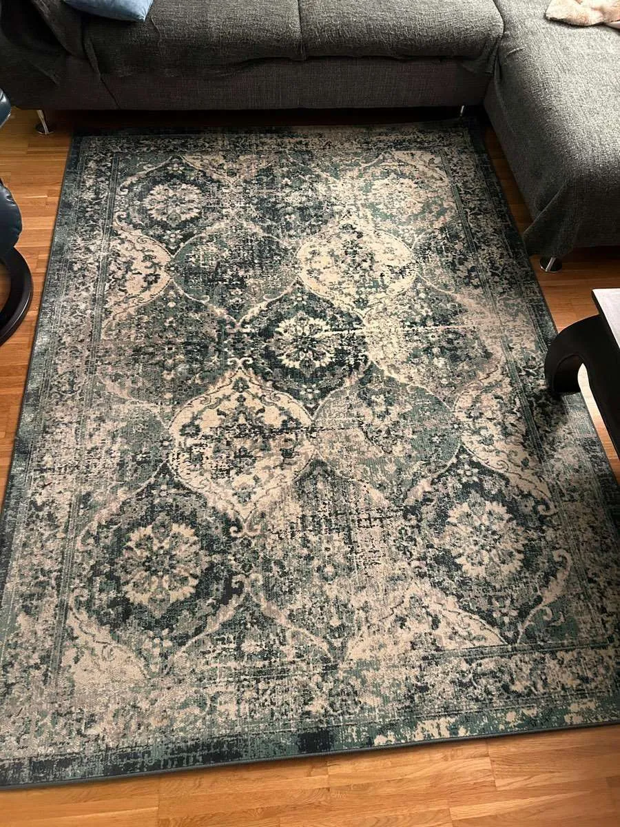 IKEA VONSBÄK Teppich 170×230 cm - Vintage-Look blau/ grün, gepflegt, € 65,- (1220 Wien)