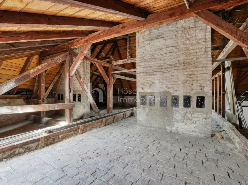 Seltene Kombination: 120 m² Rohdachboden + vermietete Altbauwohnung - Ansicht 2