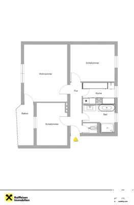 3-Zimmer-Wohnung kaufen in Salzburg Stadt – 63 m², € 450.000 – Bild 5 von 5