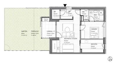 2-Zimmer-Wohnung kaufen in Klagenfurt – 62,05 m², € 257.100 – Bild 2 von 4