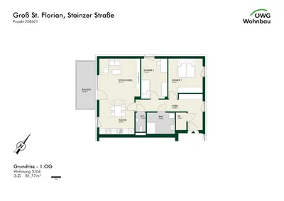 3-Zimmer-Wohnung mieten in Deutschlandsberg – 81,7 m², € 1.014 – Bild 13 von 14