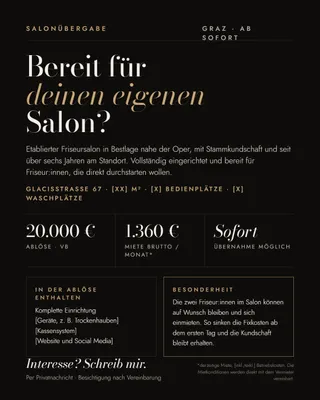 1-Zimmer-Gewerbeimmobilie mieten in Graz – 58 m², € 1.400
