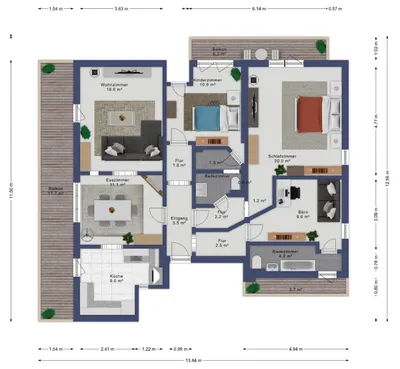 5-Zimmer-Wohnung mieten in Kitzbühel – 130 m², € 1.670 – Bild 28 von 30