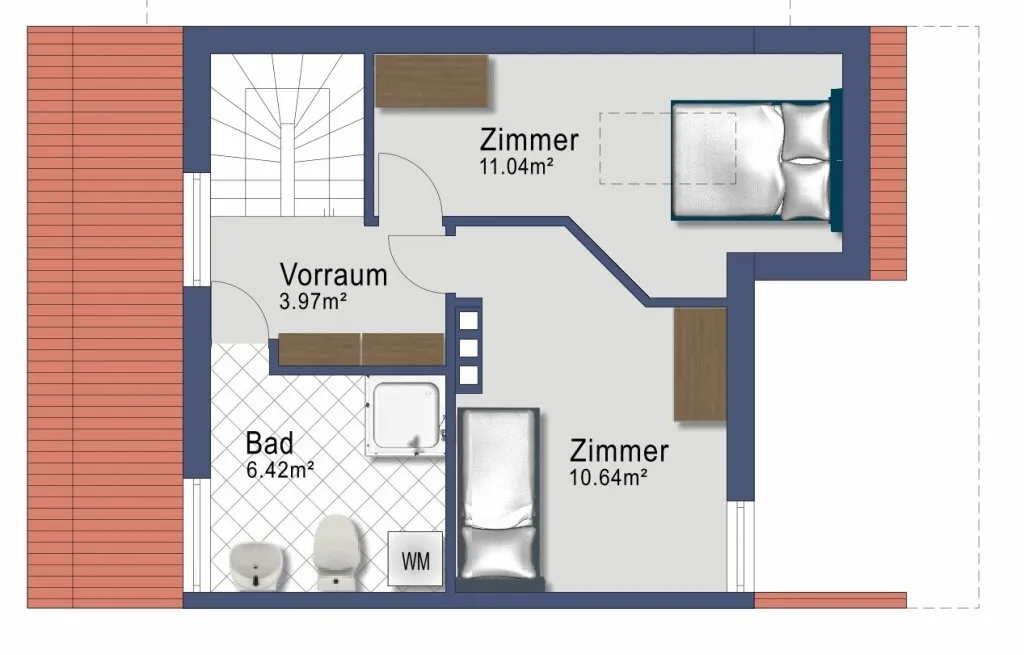 Dreizimmer Maisonette mit Balkon ab August in Franking - Heizung inklusive – pohled 3