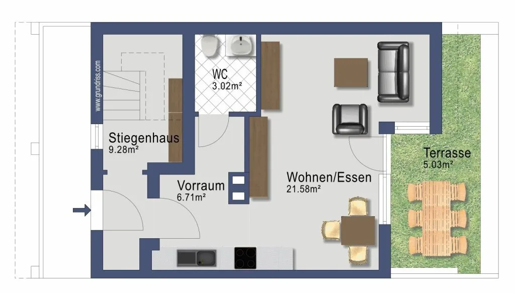 Dreizimmer Maisonette mit Balkon ab August in Franking - Heizung inklusive – pohled 2