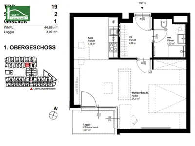 1-Zimmer-Wohnung mieten in Wien – 44,68 m², € 799 – Bild 18 von 18