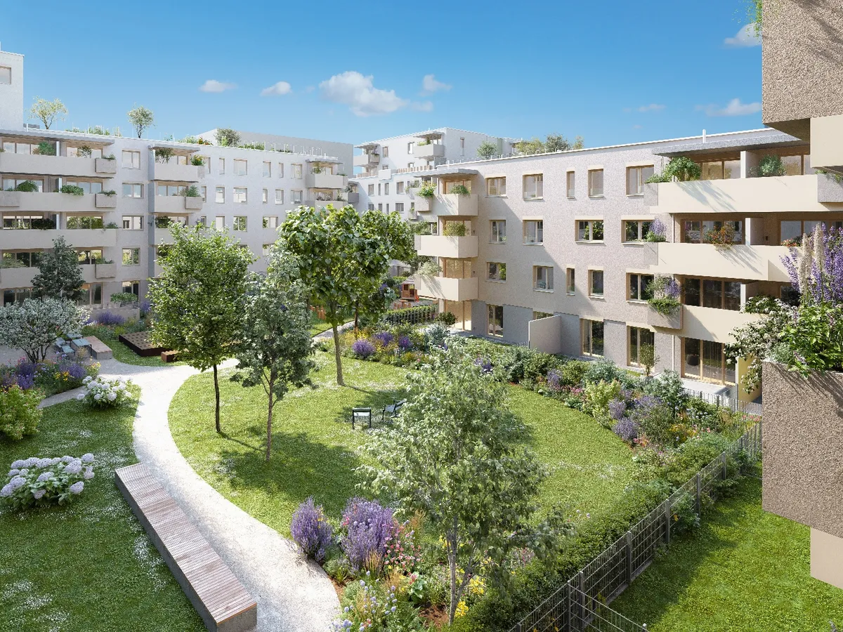 INNOVATIVES NEUBAUPROJEKT: Hochwertige Eigentumswohnungen mit Pool am Dach & Urban Gardening - Ansicht 2