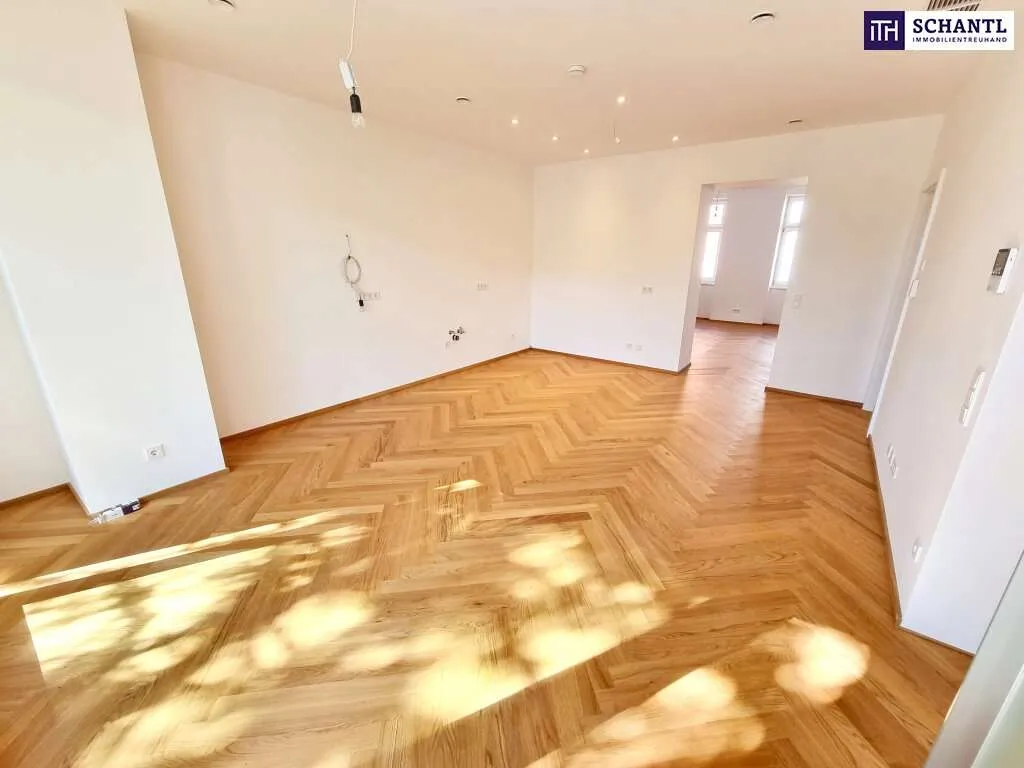 LETZTE WOHNUNG - Schnell sein! Ein Altbau, der verzaubert! Umfangreich und hochwertig sanierte Wohnschönheit mit großem Balkon und effizienter Erdwärme! Viel Privatsphäre + Viel Raum + Viel Grün! - Ansicht 2