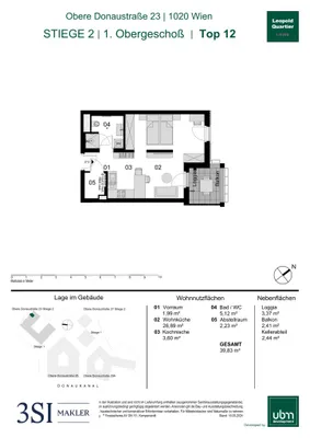 1-Zimmer-Wohnung kaufen in Wien – 39,83 m², € 354.000 – Bild 9 von 9