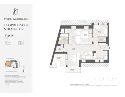 4-Zimmer-Wohnung mieten in Wien – 97,39 m², € 1.950 – Bild 6 von 6
