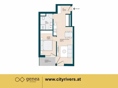 2-Zimmer-Wohnung mieten in Graz – 47,49 m², € 690 – Bild 2 von 13