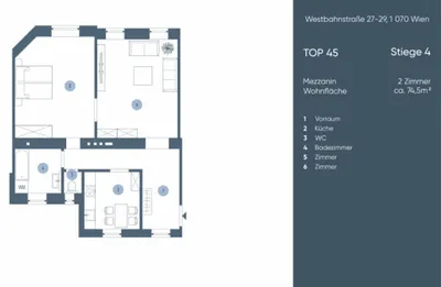 2-Zimmer-Wohnung kaufen in Wien – 74,49 m², € 525.000 – Bild 30 von 30