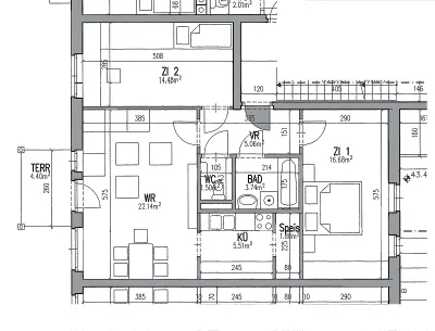 3-Zimmer-Wohnung mieten in Graz – 70,9 m², € 974 – Bild 2 von 2